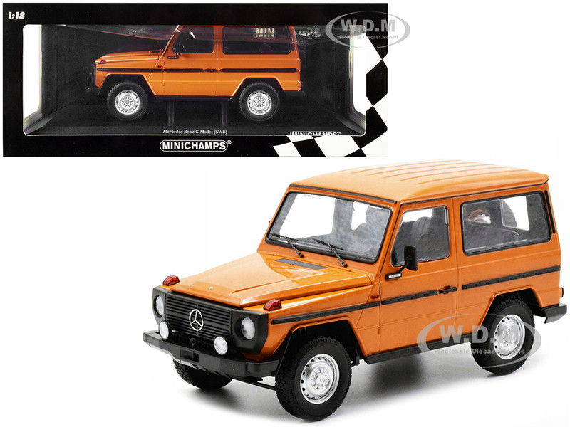 1980 Mercedes-Benz G-Model SWB Orange Black Stripes Limited Edition 504 pieces Worldwide 1/18 Diecast Model Car Minichamps 155038000