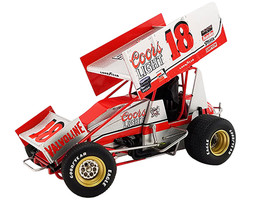 Winged Sprint Car #18 Brad Doty Coors Light National Sprint Car Hall of Fame Museum World of Outlaws 1986 1/18 Diecast Model Car ACME A1809525