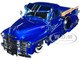 1951 Chevrolet 3100 Pickup Truck Lowrider Candy Blue Graphics Street Low Series 1/24 Diecast Model Car Jada 34290