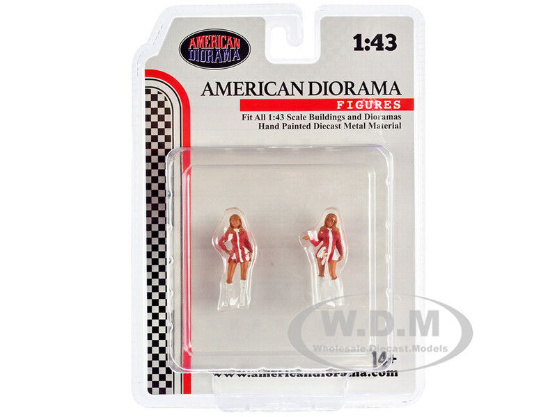 Race Day Two Diecast Figures Set 6 1/43 Scale Models American Diorama 38364