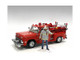 Firefighters 6 piece Figure Set 4 Males 1 Dog 1 Accessory 1/18 Scale Models American Diorama 76318-76319-76320-76321