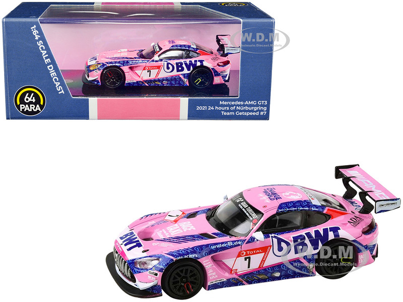 Mercedes-AMG GT3 Evo #7 Team Getspeed 3rd Place 24 Hours Nurburgring 2021 1/64 Diecast Model Car Paragon Models PA-55353