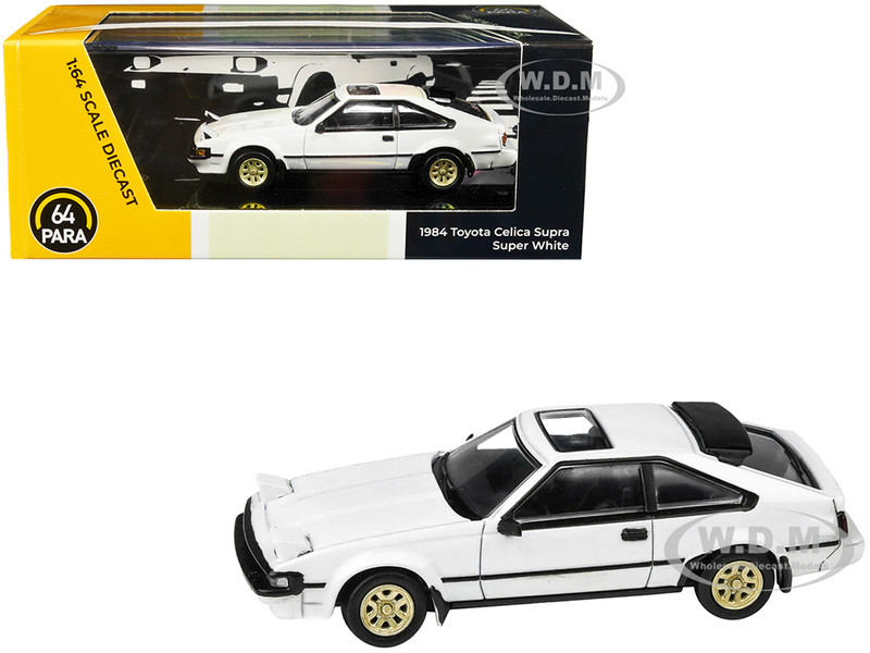 1984 Toyota Celica Supra Super White Sunroof 1/64 Diecast Model Car Paragon Models PA-55461