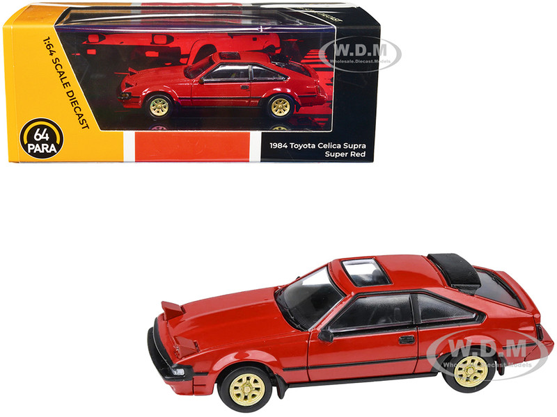 1984 Toyota Celica Supra Super Red Sunroof 1/64 Diecast Model Car Paragon Models PA-55462