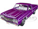 1965 Chevrolet El Camino SS Custom Cruiser Purple Metallic White Graphics Limited Edition 678 pieces Worldwide 1/18 Diecast Model Car ACME A1805413