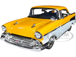 1957 Chevrolet Bel Air Yellow  White Bigtime Muscle Series 1/24 Diecast Model Car Jada 34200