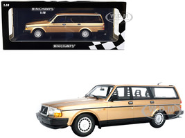 1986 Volvo 240 GL Break Gold Metallic Limited Edition 402 pieces Worldwide 1/18 Diecast Model Car Minichamps 155171415