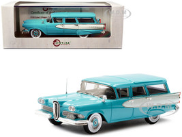 1958 Edsel Villager Four Door Station Wagon Blue White Stripe Limited Edition 250 pieces Worldwide 1/43 Model Car Esval Models EMUS43086A