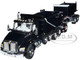 Kenworth T880 Quad-Axle Dump Truck Rogue Transfer Tandem-Axle Dump Trailer Black 1/64 Diecast Model  DCP/First Gear 60-1276