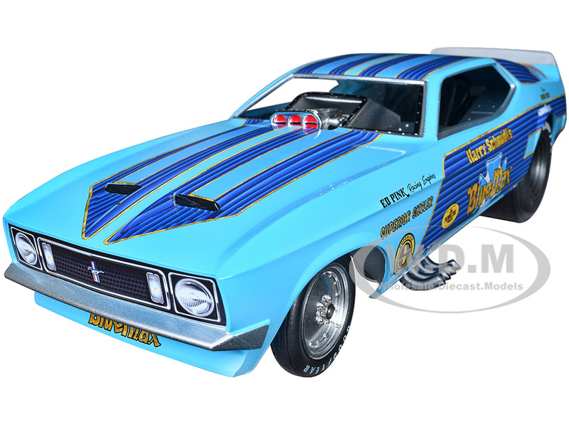 1973 Ford Mustang Funny Car Harry Schmidt's Blue Max Legends  Quarter Mile Series 1/18 Diecast Model Car Auto World AW299