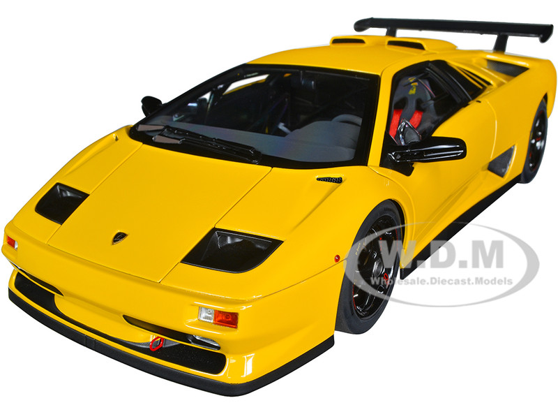 LAMBORGHINI DIABLO SV-R SUPERFLY YELLOW 1/18 MODEL CAR BY AUTOART