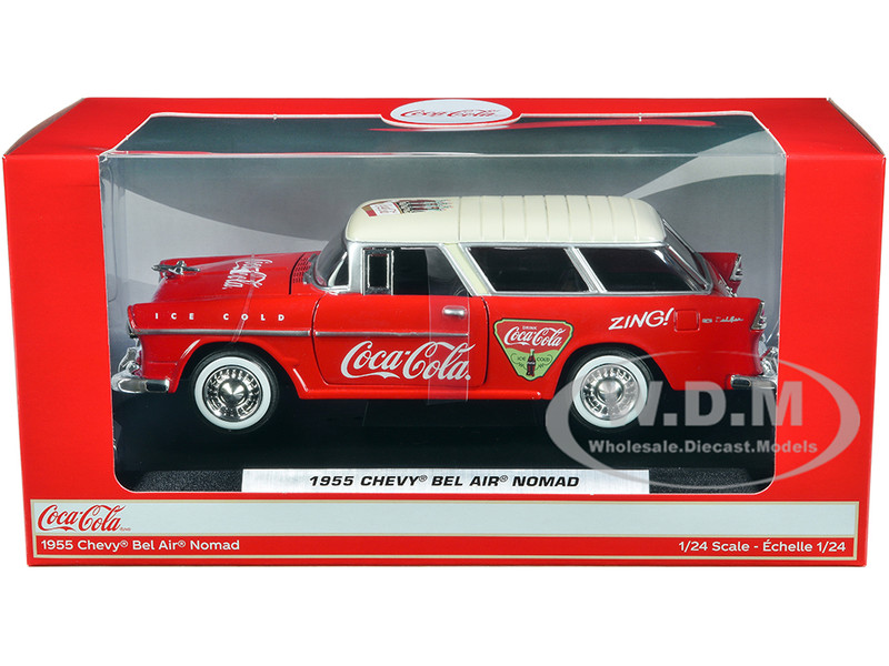 1955 Chevrolet Bel Air Nomad Red White Top Coca-Cola 1/24