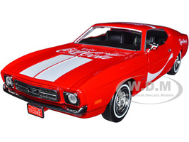 1971 Ford Mustang Sportsroof Red White Stripes Refresh Yourself Coca-Cola 1/24 Diecast Model Car Motor City Classics 424071