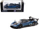 Pagani Zonda Revolucion Blue Metallic Black Light Blue Stripes Global64 Series 1/64 Diecast Model Car Tarmac Works T64G-TL016-BL