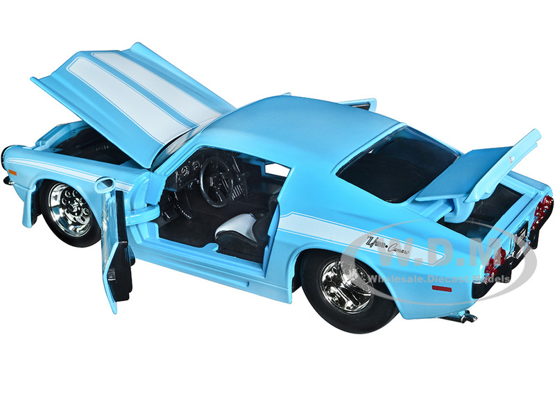 1971 CHEVROLET CAMARO Z/28 LIGHT BLUE 1/24 DIECAST MODEL CAR JADA