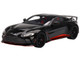 Aston Martin V12 Vantage RHD Right Hand Drive Jet Black with Red Accents 1/18 Model Car Top Speed TS0452