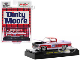 1973 Chevrolet Cheyenne Super 10 Pickup Truck White Red Top Red Plaid Stripe Dinty Moore Limited Edition 9350 pieces Worldwide 1/64 Diecast Model Car M2 Machines 31500-HS33