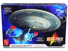 Skill 2 Model Kit U.S.S. Enterprise NCC-1701-C Space Ship Star Trek: The Next Generation 1987 TV Series 1/1400 Scale Model AMT AMT1332M