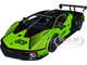 Lamborghini Essenza SCV12 #63 Green Metallic Black Squadra Corse Race Series 1/24 Diecast Model Car Bburago 28017