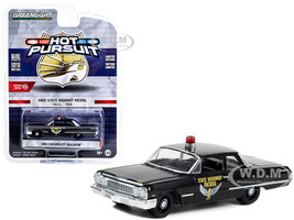 1963 Chevrolet Biscayne Black Ohio State Highway Patrol Hot Pursuit Series 43 1/64 Diecast Model Car Greenlight 43010A