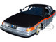 1993-1997 Ford Crown Victoria Lowrider Black Metallic Silver Red Stripes Get Low Series 1/24 Diecast Model Car Motormax 79024