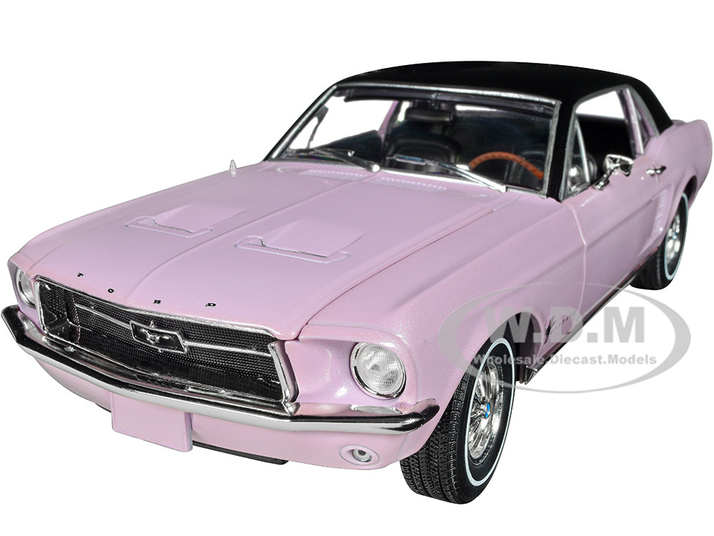 1967 Ford Mustang Coupe Evening Orchid Pink Metallic with Black Top 