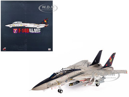 F-14B U.S. Navy Tomcat Fighter Aircraft VF-11 Red Rippers Display Stand Limited Edition 600 pieces Worldwide 1/72 Diecast Model JC Wings JCW-72-F14-010