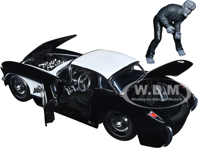 その他 Wolfman&1957 Chevrolet Corvette 1957 Chevrolet Corvette Black w/White Top and Wolfman