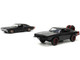 Dom's Dodge Charger R/T Black Red Tail Stripe 1968 Dodge Charger Widebody Matt Black Bronze Tail Stripe Set 2 pieces Fast & Furious Series 1/32 Diecast Model Cars Jada 32909
