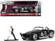 1965 Shelby Cobra 427 S/C #2 Black Metallic White Harvey Two-Face Diecast Figure Batman Hollywood Rides Series 1/32 Diecast Model Car Jada 33091