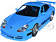 Porsche 911 GT3 RS Light Blue Black Accents Fast & Furious Movie 1/24 Diecast Model Car Jada 33667