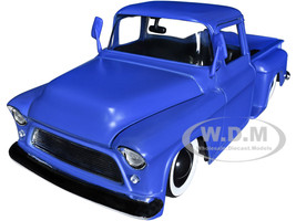 1955 Chevrolet Stepside Pickup Truck Matt Blue Just Trucks Series 1/24 Diecast Model Car Jada 34295
