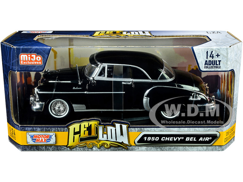 1950 Chevrolet Bel Air Lowrider Black Get Low Series 1/24 Diecast