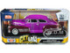 1948 Chevrolet Aerosedan Fleetside Lowrider Purple Metallic Dark Purple Metallic Two-Tone Get Low Series 1/24 Diecast Model Car Motormax 79027