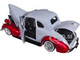 1939 Chevrolet Coupe Lowrider Gray Red Metallic Get Low Series 1/24 Diecast Model Car Motormax 79028