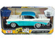 1957 Chevrolet Bel Air Lowrider Turquoise Metallic White Get Low Series 1/24 Diecast Model Car Motormax 79029