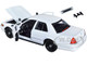 2010 Ford Crown Victoria Police Interceptor Unmarked White Custom Builder's Kit Series 1/24 Diecast Model Car Motormax 76469