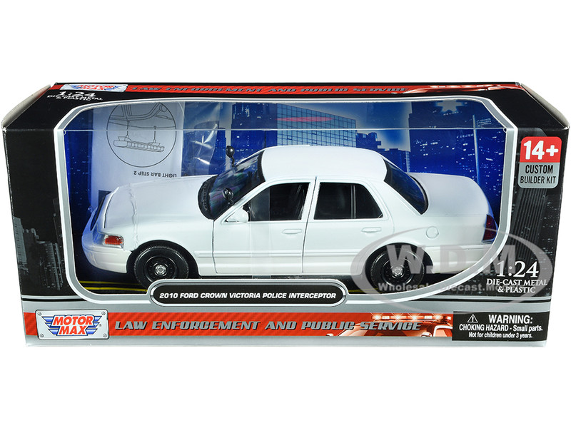 2010 FORD CROWN VICTORIA POLICE UNMARKED WHITE BUILDER'S KIT
