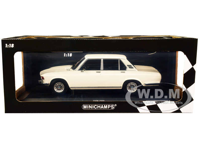 1968 BMW 2500 White Limited Edition 504 pieces Worldwide 1/18 Diecast Model Car Minichamps 155029202