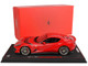 2021 Ferrari 812 Competizione Red Corsa Nurburgring Horizontal Stripe Hood DISPLAY CASE Limited Edition 182 pieces Worldwide 1/18 Model Car BBR P18207B3