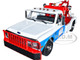 1969 Chevrolet C-30 Dually Wrecker Tow Truck White Blue Hazzard County Garage 1/18 Diecast Model Car Greenlight 13622