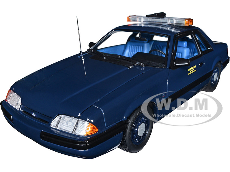 1988 Ford Mustang 5.0 SSP Dark Blue U.S. Air Force U-2 Chase Car Dragon Chaser Limited Edition 852 pieces Worldwide 1/18 Diecast Model Car GMP 18975