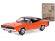 1968 Dodge Charger R/T Orange Black Top Tail Stripes Bengal Charger Tom Kneer Dodge Cincinnati Ohio 1/43 Diecast Model Car Greenlight 86354
