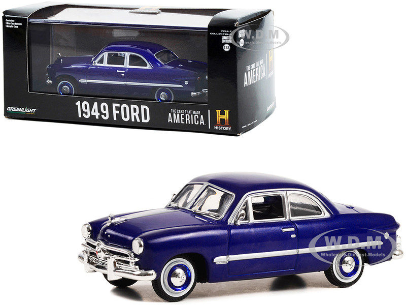 1949 Ford Coupe Blue Metallic The Cars That Made America 2017-Present TV Series 1/43 Diecast Model Car Greenlight 86630