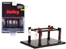 Adjustable Four-Post Lift Holley Black Four-Post Lifts Series 4 1/64 Diecast Model Greenlight 16150C