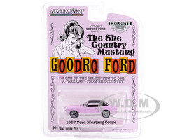 1967 Ford Mustang Evening Orchid Pink Black Top She Country Special Bill Goodro Ford Denver Colorado Hobby Exclusive Series 1/64 Diecast Model Car Greenlight 30352
