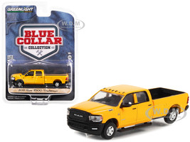 2021 Ram 3500 Tradesman Pickup Truck School Bus Yellow Blue Collar Collection Series 11 1/64 Diecast Model Car Greenlight 35240E