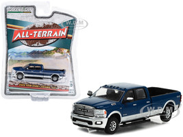 2022 Ram 2500 Laramie 4x4 Pickup Truck Patriot Blue Billet Silver All Terrain Series 14 1/64 Diecast Model Car Greenlight 35250F