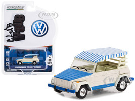 1974 Volkswagen Thing Type 181 White Blue Acapulco Thing Club Vee V-Dub Series 15 1/64 Diecast Model Car Greenlight 36060D