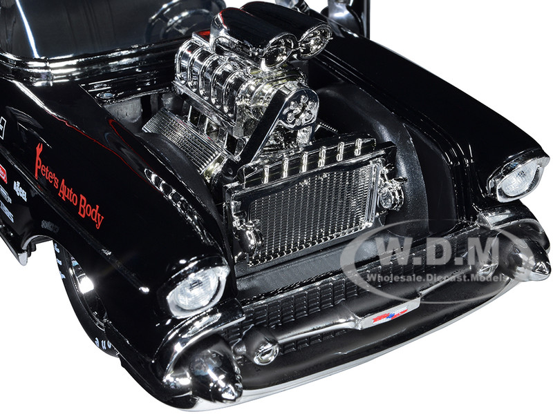 1957 Chevrolet Bel Air Black Red Top Pete's Auto Body: Black Widow